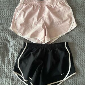 Nike Black and Pink Athletic Shorts Lightweight Elastic Waist